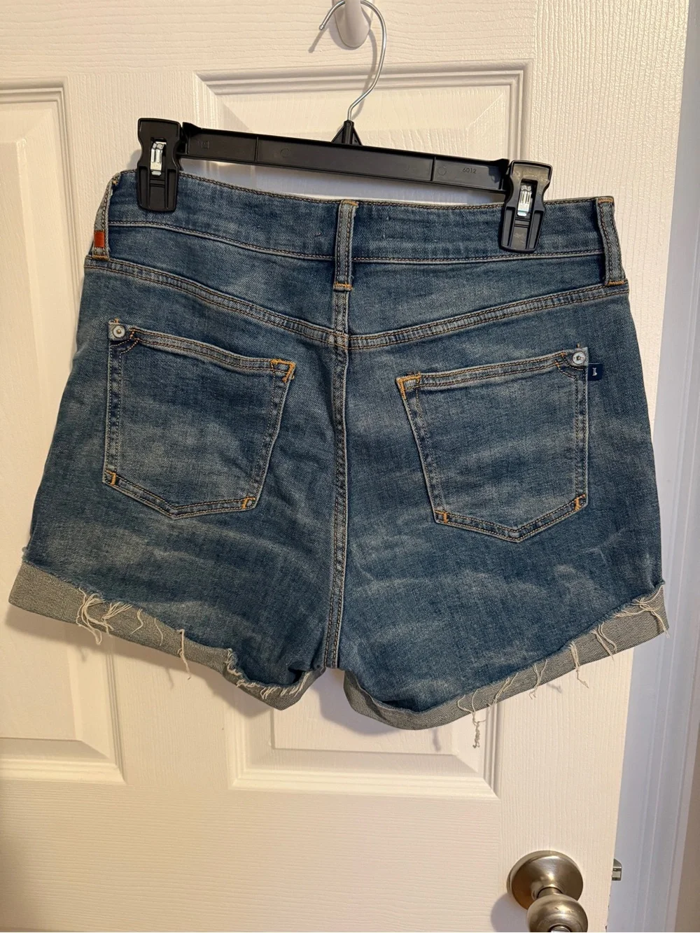 Pilcro Blue Cuffed Denim Shorts